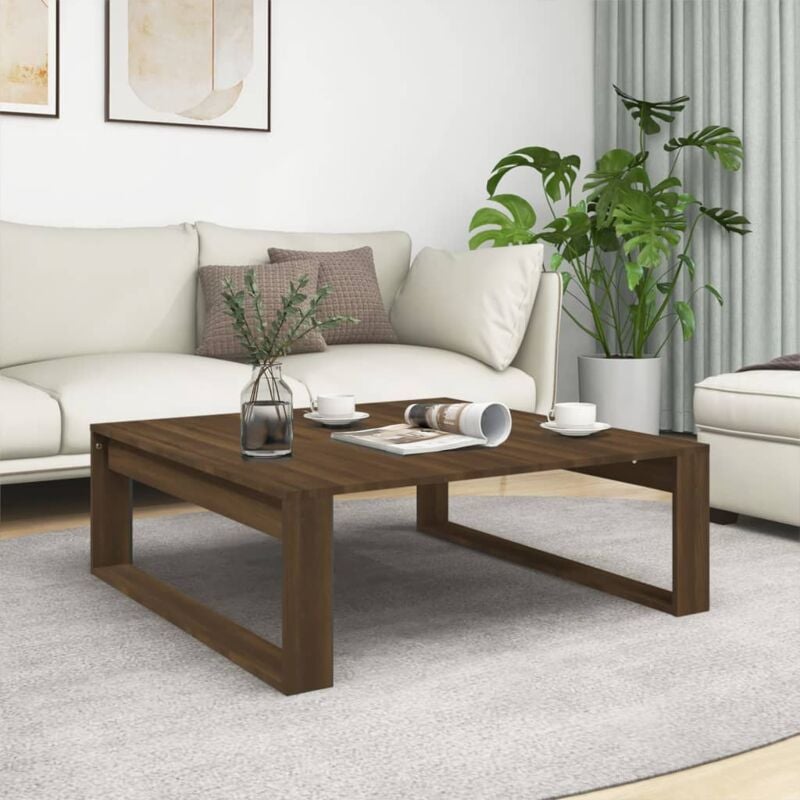 Maison Chic - Furniture Limited - Table basse Chêne marron 100x100x35 cm Bois d
