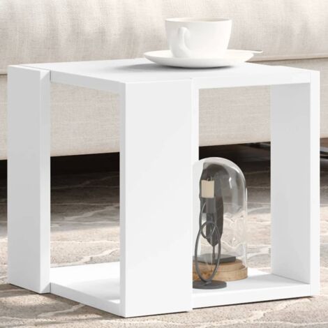 Table basse, Table de salon, Bout de canapé blanc 32x32x30 cm bois d'ingénierie WFE981666 DESIGN IN