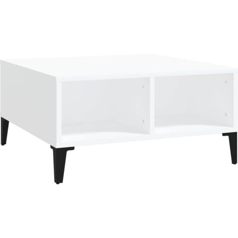 Table basse Table de salon  Bout de canapé Blanc 60x60x30 cm Aggloméré 85576