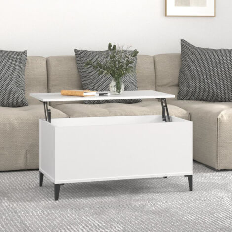 Table basse Table de salon  Bout de canapé Blanc 90x44,5x45 cm Bois d'ingénierie 72877