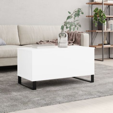 Table basse, Table de salon, Bout de canapé Blanc 90x44,5x45 cm Bois d'ingénierie WFE309399 DESIGN IN