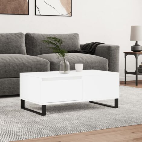 Table basse Table de salon  Bout de canapé Blanc 90x50x36,5 cm Bois d'ingénierie 77357