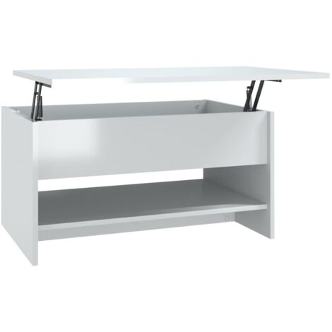 Table basse Table de salon  Bout de canapé Blanc brillant 80x50x40 cm Bois d'ingénierie 98452