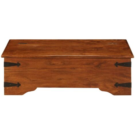 Table basse Table de salon  Bout de canapé Bois d'acacia et finition en Sesham 110x55x35 cm 51033
