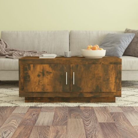 Table basse Table de salon  Bout de canapé Chêne fumé 102x50x45 cm Bois d'ingénierie 66623