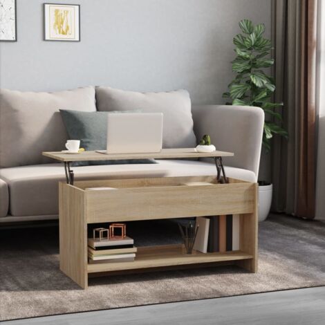 Table basse Table de salon  Bout de canapé Chêne sonoma 102x50x52,5 cm Bois d'ingénierie 76346