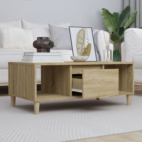 Table basse Table de salon Bout de canapé Chêne sonoma 90x50x36,5 cm Bois d'ingénierie 36328