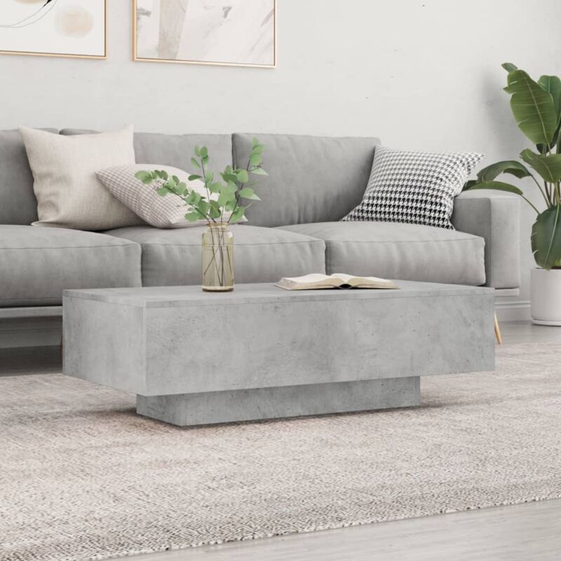 Maison Chic - Table basse Table de salon Bout de canapé gris béton 100x49,5x31 cm bois d'ingénierie 17361