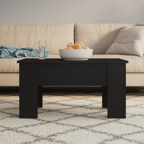 Table basse Table de salon | Bout de canapé Noir 79x49x41 cm Bois d'ingénierie 55250 - Noir