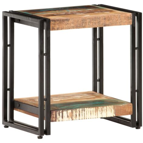 Table basse, Table de salon, Bout de canapé, Table d'appoint 40x30x40 cm Bois de récupération massif DESIGN IN