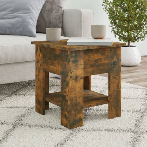 Table basse, Table de Salon, Table d'appoint Chêne fumé 40x40x42 cm Bois d'ingénierie XZZ53020096