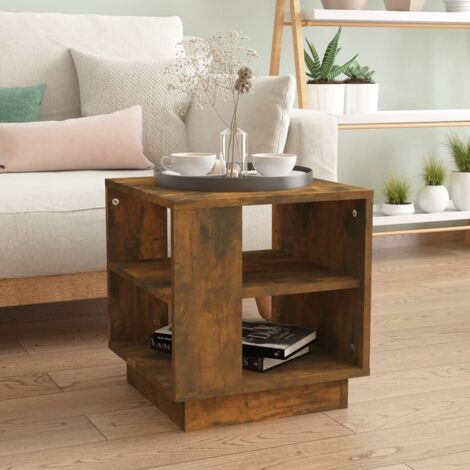 Table basse, Table de Salon, Table d'appoint Chêne fumé 40x40x43 cm Bois d'ingénierie XZZ18482896