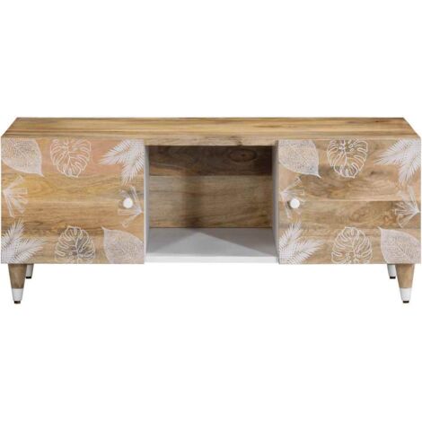 Table basse  Table de salon  Table de café 100x54x40 cm bois de manguier massif