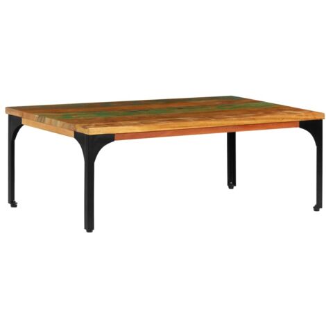 Table basse  Table de salon  Table de café 100x60x35 cm Bois de récupération solide