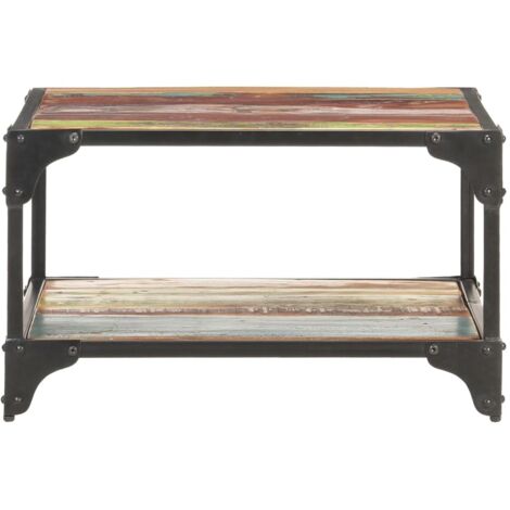 Table basse  Table de salon  Table de café 60x60x35 cm Bois de récupération massif