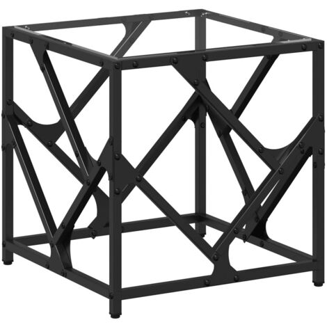 Table basse  Table de salon  Table de café avec dessus en verre transparent 40x40x41 cm acier