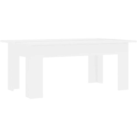 Table basse  Table de salon  Table de café Blanc 100x60x42 cm Bois d'ingénierie