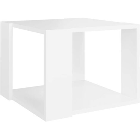 Table basse  Table de salon  Table de café Blanc 40x40x30 cm Bois d'ingénierie