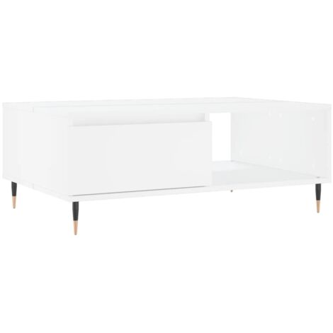 Table basse  Table de salon  Table de café blanc 90x60x35 cm bois d'ingénierie