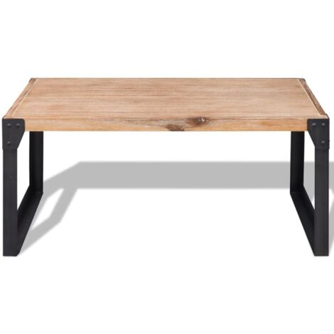 Table basse  Table de salon  Table de café bois d'acacia massif 100x60x45 cm