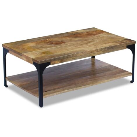 Table basse  Table de salon  Table de café Bois de manguier 100x60x38 cm