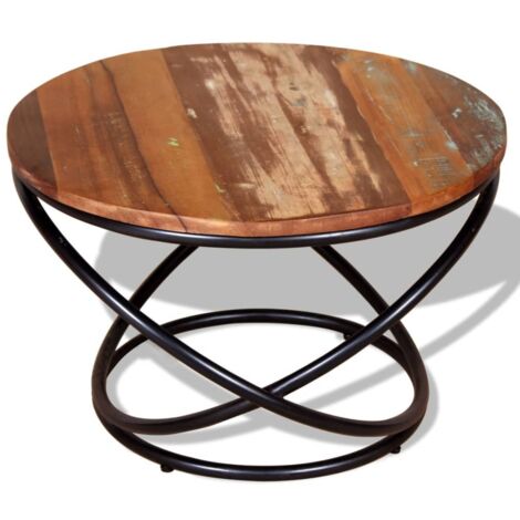 Table basse  Table de salon  Table de café Bois de récupération massif 60x60x40 cm