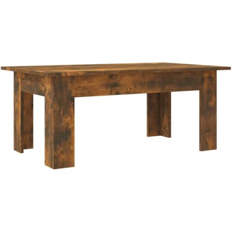 Table basse  Table de salon  Table de café Chêne fumé 100x60x42 cm Bois d'ingénierie