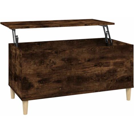 Table basse Table de salon Table de café Chêne fumé 90x44,5x45 cm Bois d'ingénierie