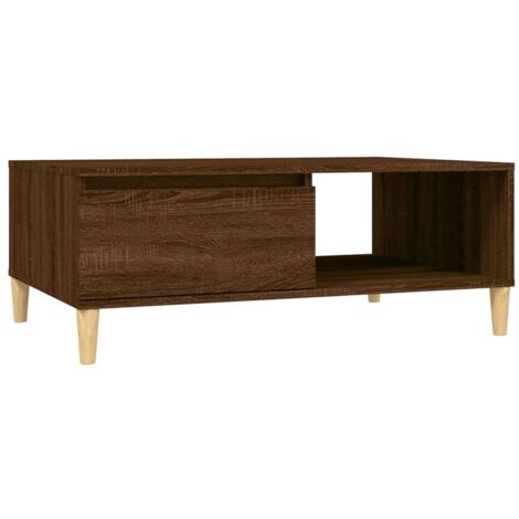 Table basse  Table de salon  Table de café chêne marron 90x60x35 cm bois d'ingénierie