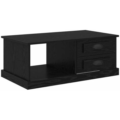 Table basse  Table de salon  Table de café Chêne noir 90 x 50 x 35 cm Bois d'ingénierie