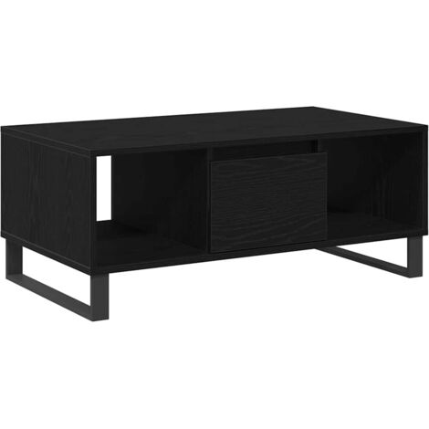 Table basse  Table de salon  Table de café Chêne noir 90 x 50 x 36.5 cm Bois d'ingénierie