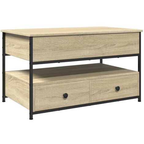 Table basse Table de salon Table de café chêne sonoma 85x50x50 cm bois d'ingénierie et métal