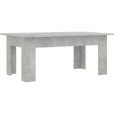 Table basse  Table de salon  Table de café Gris béton 100x60x42 cm Bois d’ingénierie