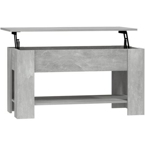 Table basse Table de salon Table de café gris béton 101x49x52 cm bois d'ingénierie