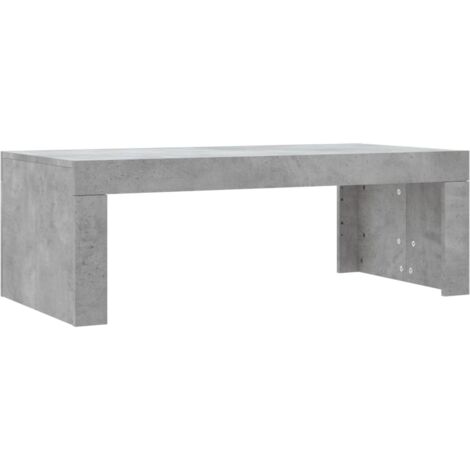 Table basse Table de salon Table de café gris béton 102x50x36 cm bois d'ingénierie
