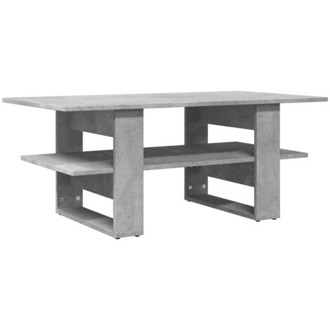 Table basse  Table de salon  Table de café gris béton 102x55x42 cm bois d'ingénierie