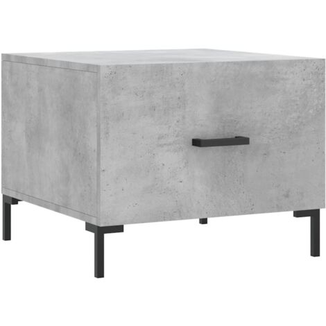 Table basse  Table de salon  Table de café gris béton 50x50x40 cm bois d'ingénierie