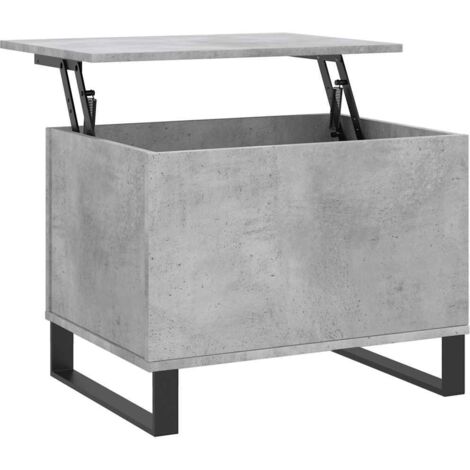 Table basse Table de salon Table de café Gris béton 60x44,5x45 cm Bois d'ingénierie