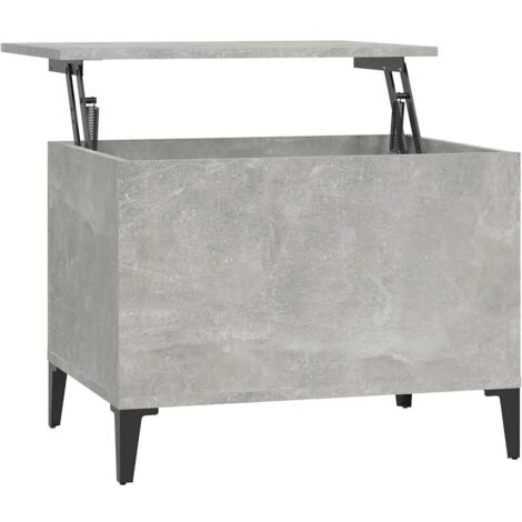 Table basse  Table de salon  Table de café Gris béton 60x44,5x45 cm Bois d'ingénierie