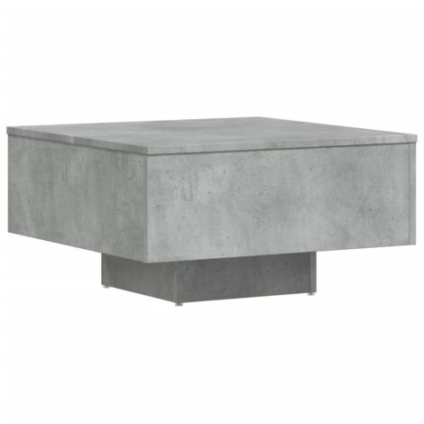Table basse  Table de salon  Table de café gris béton 60x60x31,5 cm bois d'ingénierie