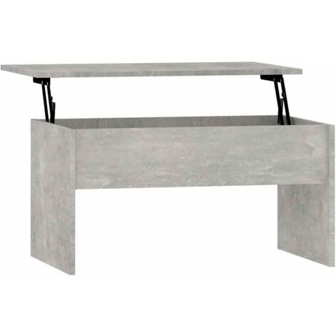 Table basse  Table de salon  Table de café gris béton 80x50,5x41,5 cm bois d'ingénierie