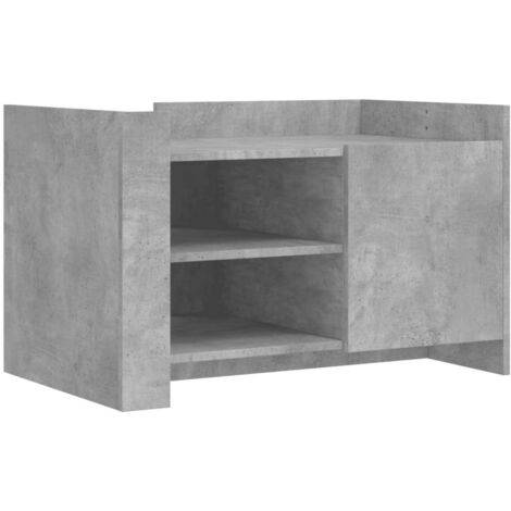 Table basse  Table de salon  Table de café gris béton 80x50x50 cm bois d'ingénierie