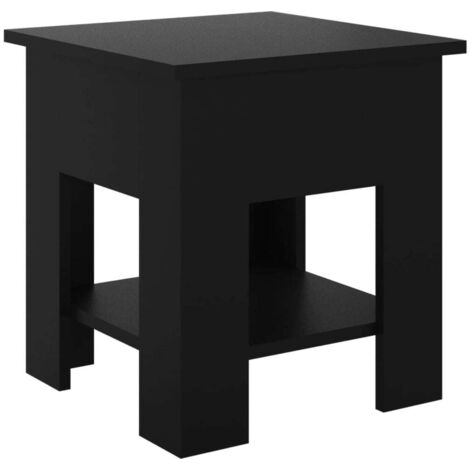 Table basse  Table de salon  Table de café noir 40x40x42 cm bois d'ingénierie