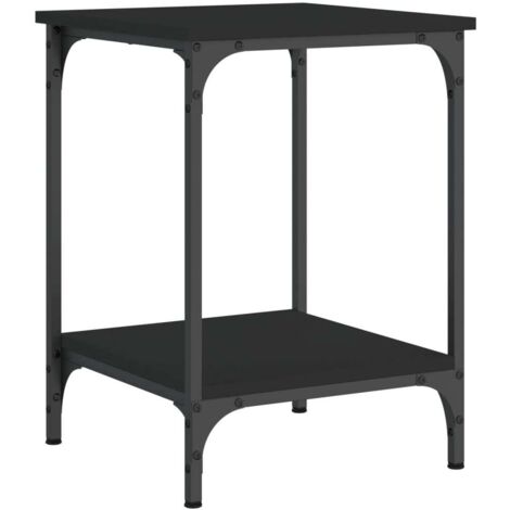 Table basse  Table de salon  Table de café noir 40x40x55 cm bois d'ingénierie
