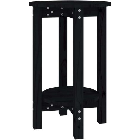 Table basse Table de salon Table de café Noir Ø 40x60 cm Bois massif de pin