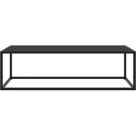 Table basse  Table de salon  Table de café Noir avec verre noir 120x60x35 cm