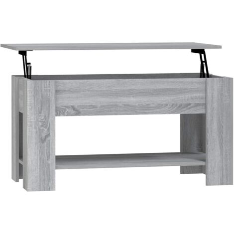 Table basse Table de salon Table de café Sonoma gris 101x49x52 cm Bois d'ingénierie