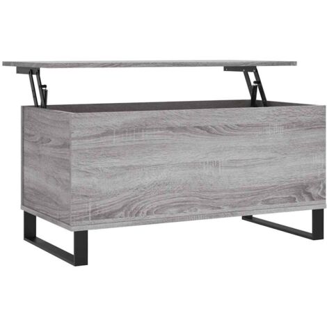 Table basse  Table de salon  Table de café Sonoma gris 90x44,5x45 cm Bois d'ingénierie