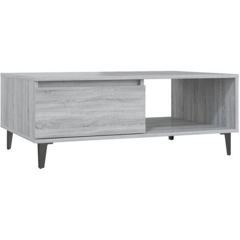Table basse  Table de salon  Table de café sonoma gris 90x60x35 cm bois d'ingénierie