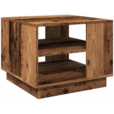 Table basse  Table de salon  Table de café vieux bois 55x55x42 cm bois d'ingénierie
